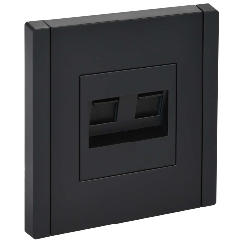 FORTE&PIANO Розетка компьютерная двойная RJ45 кат.6 FP134 черный IEK