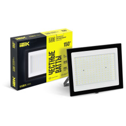 Прожектор СДО 06-150 светодиодный черный IP65 6500 K IEK