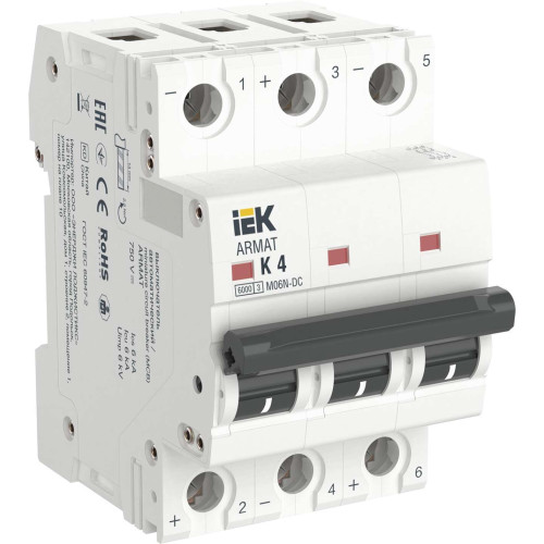 ARMAT Автоматический выключатель M06N-DC 3P K 4А IEK