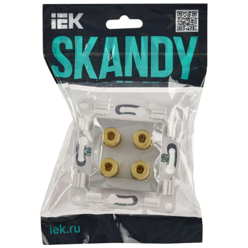 SKANDY Аудиорозетка 4-местная SK-A01S серебряный IEK