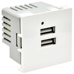 PRIMER РКЮ-23-40-П Розетка USB A+A 5В 4,2А (2 модуля) белая IEK