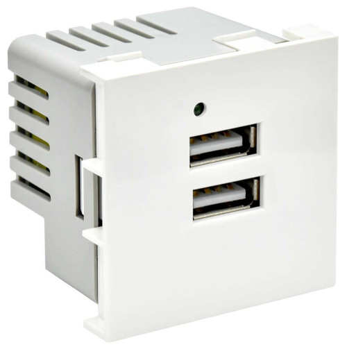 PRIMER РКЮ-23-40-П Розетка USB A+A 5В 4,2А (2 модуля) белая IEK