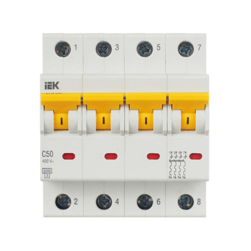 KARAT Автоматический выключатель ВА47-60M 4P C 50А 6кА IEK
