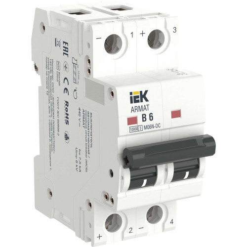 ARMAT Автоматический выключатель M06N-DC 2P B 6А IEK
