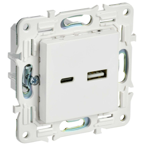 SKANDY Розетка USB A+C 3,1А SK-R14W арктический белый IEK
