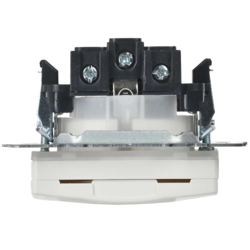 BRITE Розетка 1-местная с заземлением с защитными шторками и крышкой 16А IP44 РСбш10-3-44-БрБ белый IEK