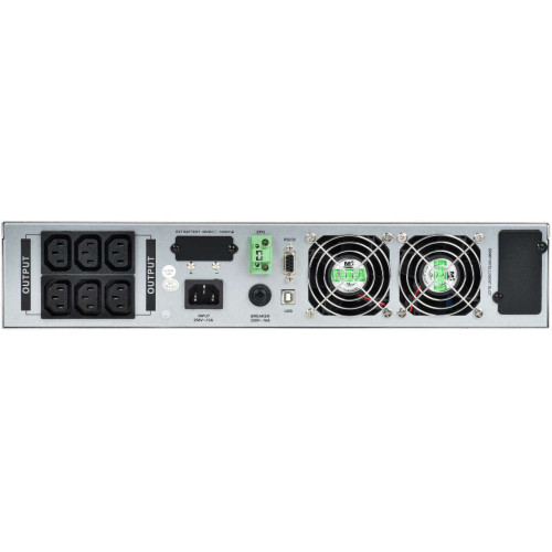 ITK ELECTRA OR ИБП однофазный онлайн 2кВА/2кВт 2U LCD дисплей 48VDC 6xC13 c АКБ 4х9AH USB EPO RS232 SNMP слот Rack/Tower