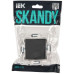 SKANDY Выключатель 2-клавишный 10А SK-V04T титан IEK