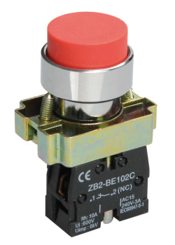 Кнопка управления LAY5-BL42 без подсветки красная 1NC IEK