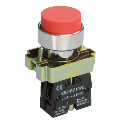 Кнопка управления LAY5-BL42 без подсветки красная 1NC IEK