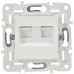 SKANDY Розетка компьютерная двойная RJ45 кат.5E SK-K03W арктический белый IEK SKANDY Розетка компьютерная двойная RJ45 кат.5E SK-K03W арктический белый IEK