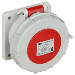 Розетка встраиваемая прямаяССИ-6152 16А-6ч 380В 3P+PE+N IP67 IEK