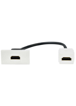PRIMER РКМ-10-00-П Розетка HDMI M/M (1 модуль) белая IEK