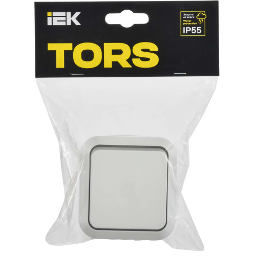 TORS Переключатель одноклавишный 10А IP55 TS301 белый IEK