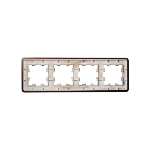 BRITE Рамка 4-местная РУ-4-1-Бр металл коричневый RE AL IEK