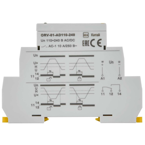 Реле контроля напряжения ORV с блокировкой однофазное 110-240В AC/DC IEK