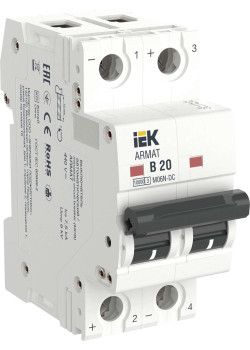 ARMAT Автоматический выключатель M06N-DC 2P B 20А IEK