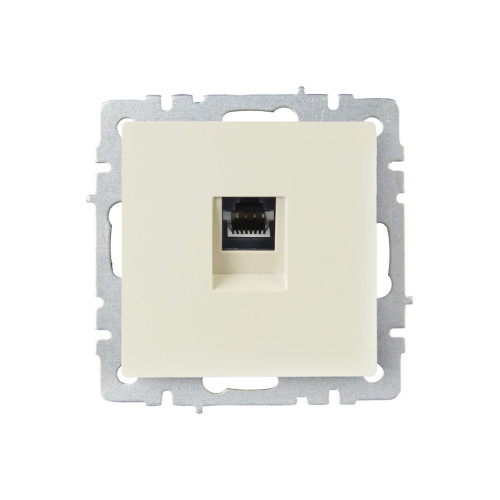 BRITE Розетка компьютерная RJ45 кат.6 РК11-БрКр бежевый IEK
