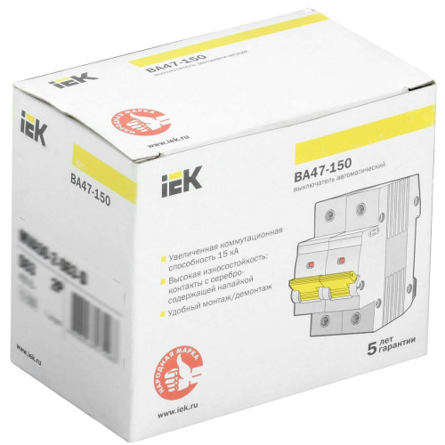 KARAT Автоматический выключатель ВА47-150 2P C 63А 15кА IEK