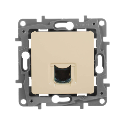 ETIKA Розетка компьютерная RJ45 категория 6 UTP слоновая кость