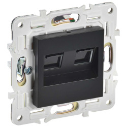 SKANDY Розетка компьютерная двойная RJ45 кат.5E SK-K03Bl черный IEK