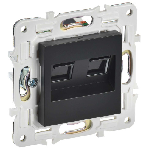 SKANDY Розетка компьютерная двойная RJ45 кат.5E SK-K03Bl черный IEK