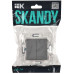 SKANDY Выключатель 2-клавишный проходной с индикацией 10А SK-V10Gr серый IEK