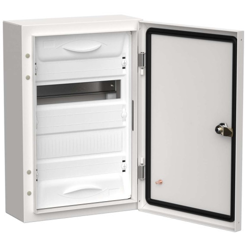 TITAN 5 Корпус металлический ЩРн-24 (1х24) 460х310х140мм IP54 белый (одна дверь) IEK