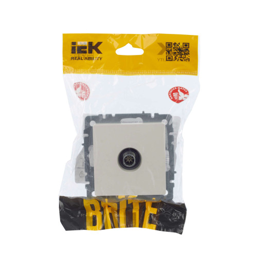 BRITE Розетка TV оконечная РТВ11-0-БрЖ жемчуг IEK