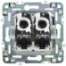 SKANDY Розетка компьютерная двойная RJ45 кат.5E SK-K03W арктический белый IEK SKANDY Розетка компьютерная двойная RJ45 кат.5E SK-K03W арктический белый IEK