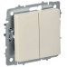 BRITE Выключатель 2-клавишный перекрестный 10А ВС10-2-3-БрКр бежевый IEK BRITE Выключатель 2-клавишный перекрестный 10А ВС10-2-3-БрКр бежевый IEK