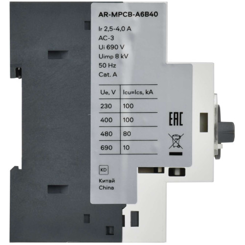 ARMAT Автоматический выключатель защиты двигателя A6 GV2P 2,5-4А IEK