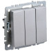 BRITE Выключатель 3-клавишный 10А ВС10-3-0-БрА алюминий IEK BRITE Выключатель 3-клавишный 10А ВС10-3-0-БрА алюминий IEK