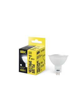 Лампа светодиодная MR16 софит 7Вт 230В 4000К GU5.3 IEK