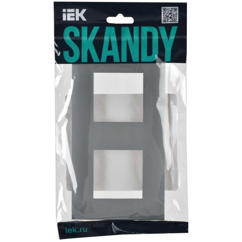 SKANDY Рамка 2-местная SK-F02Gr серый IEK
