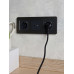 BRITE Розетка 1-местная с заземлением с защитными шторками 16А с USB A+A 5В 2,1А РЮш10-1-БрГ графит IEK