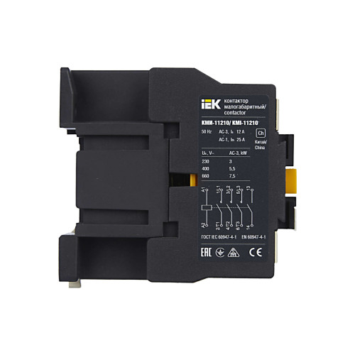 Контактор КМИ-11210 12А 230В/АС3 1NO IEK