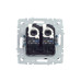 BRITE Розетка компьютерная двойная RJ45 кат.5E РК10-2-БрС сталь IEK BRITE Розетка компьютерная двойная RJ45 кат.5E РК10-2-БрС сталь IEK