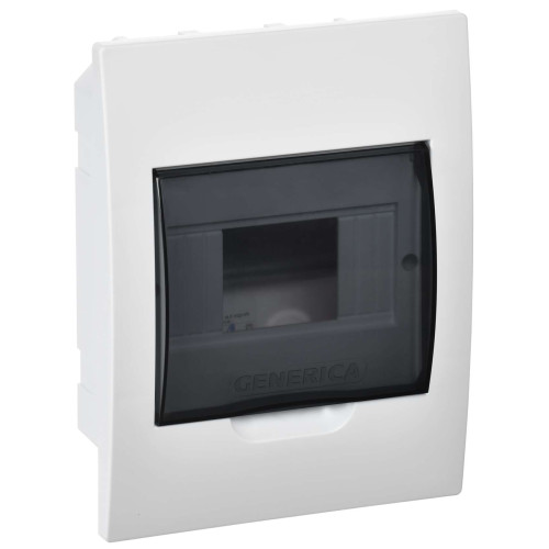 Корпус пластиковый ЩРВ-П-6 черная прозрачная дверь IP41 GENERICA