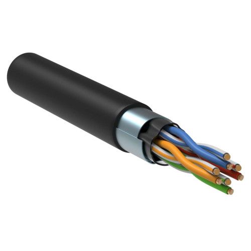 ITK Витая пара F/UTP кат. 5E 4х2х24AWG solid LDPE черный (305м) РФ