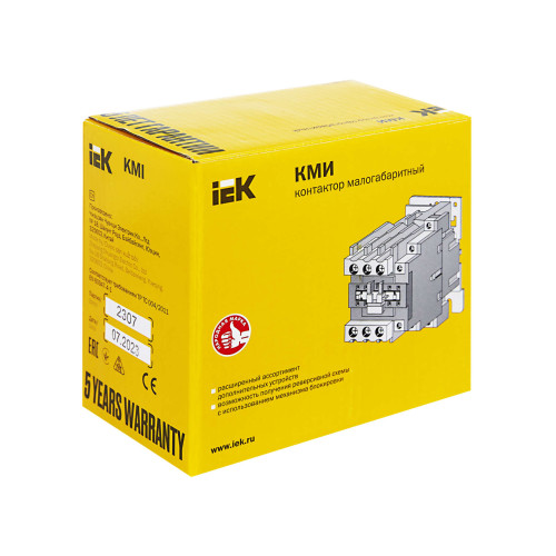Контактор КМИ-46512 65А 230В/АС3 1NO;1NC IEK