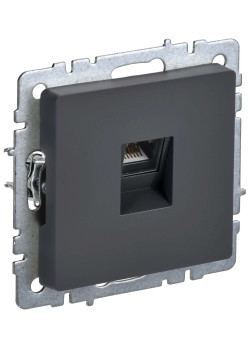 BRITE Розетка компьютерная RJ45 кат.5E РК10-БрГ графит IEK