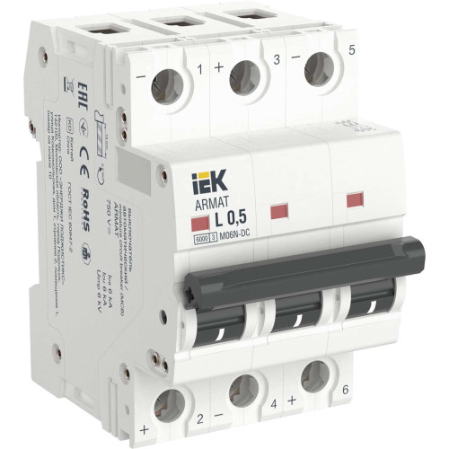 ARMAT Автоматический выключатель M06N-DC 3P L 0,5А IEK