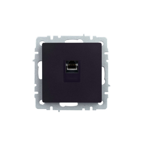 BRITE Розетка компьютерная RJ45 кат.5E РК10-БрЧ черный IEK