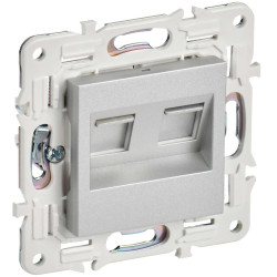 SKANDY Розетка компьютерная двойная RJ45 кат.5E SK-K03S серебряный IEK