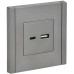 FORTE&PIANO Розетка USB A+C 3,1А FP550 сталь IEK