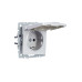 BRITE Розетка 1-местная с заземлением с защитными шторками и крышкой 16А IP20 РСбш10-3-БрА алюминий IEK BRITE Розетка 1-местная с заземлением с защитными шторками и крышкой 16А IP20 РСбш10-3-БрА алюминий IEK