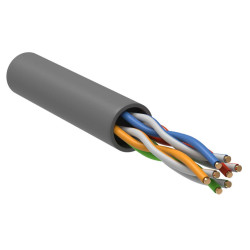 Витая пара U/UTP 5E 24AWG 4PR LSZH 1м серый 100м РФ GENERICA