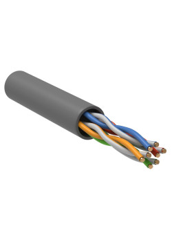 Витая пара U/UTP 5E 24AWG 4PR LSZH 1м серый 100м РФ GENERICA