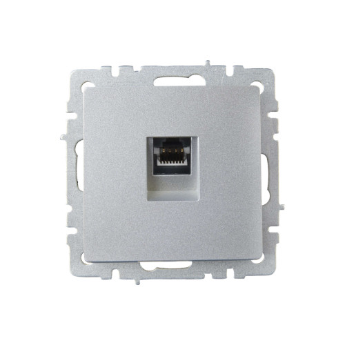 BRITE Розетка компьютерная RJ45 кат.6 РК11-БрА алюминий IEK